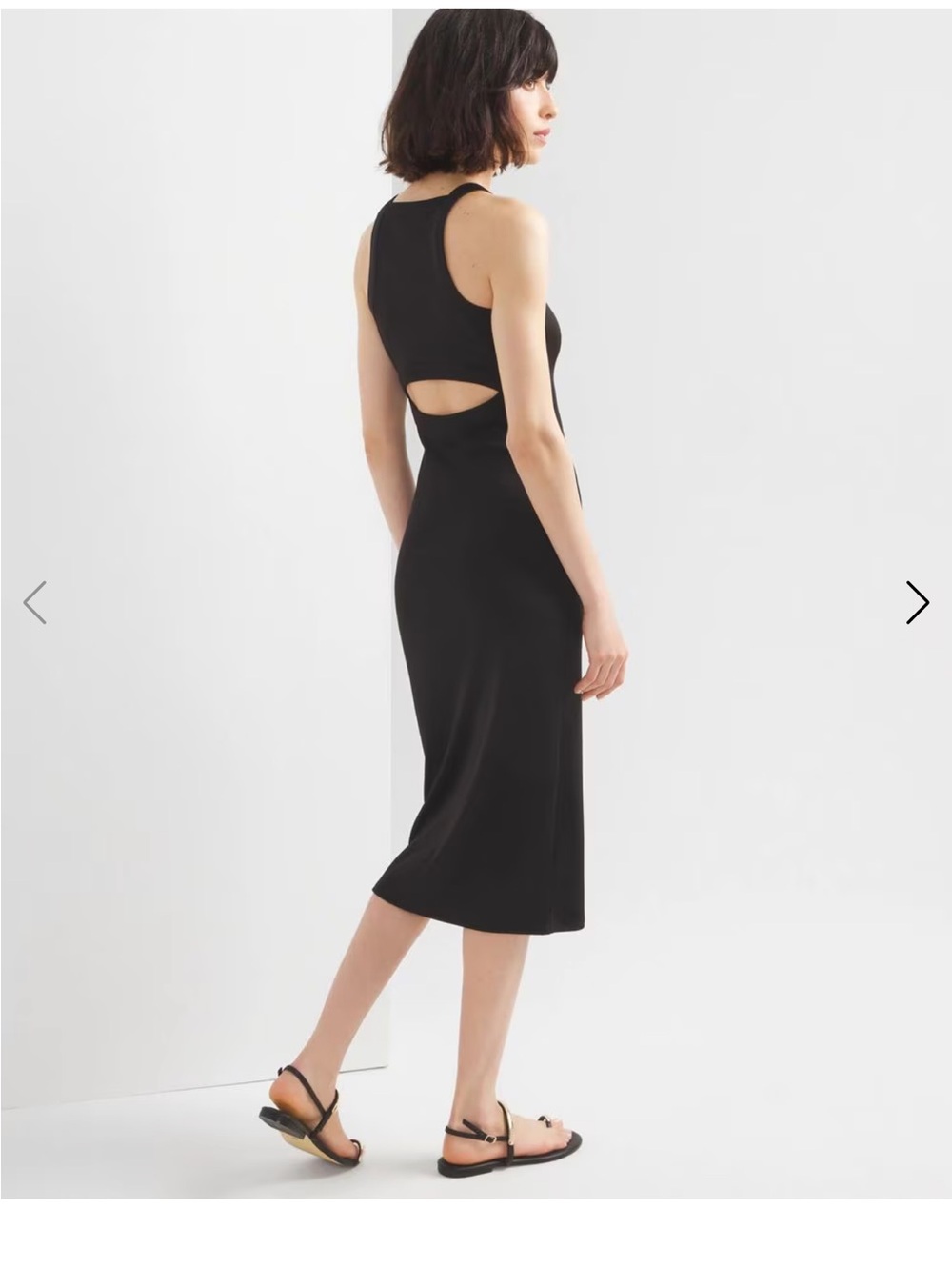 WHBM® FORME Rib Cutout Midi Dress, size XXS, NWT